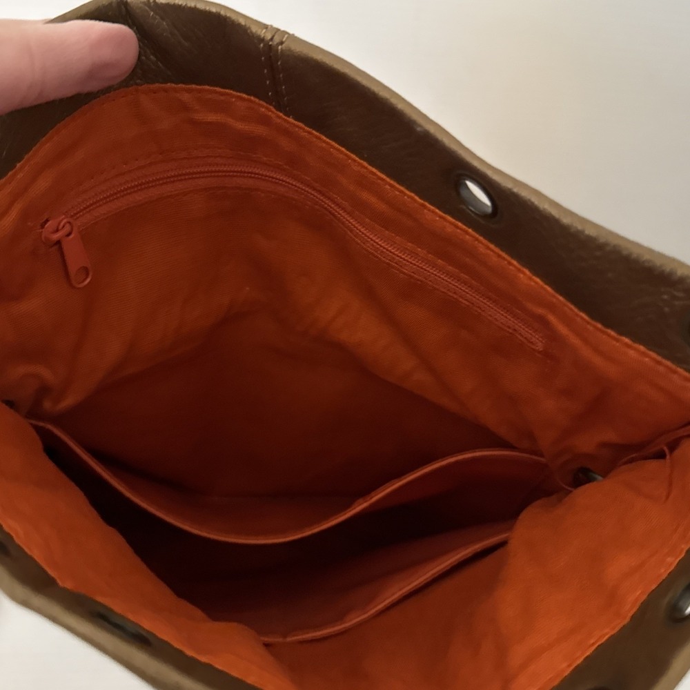 HOBO International Metallic Gold Womens Purse Crossbody Bling Leather Handbag - Picture 14 of 15